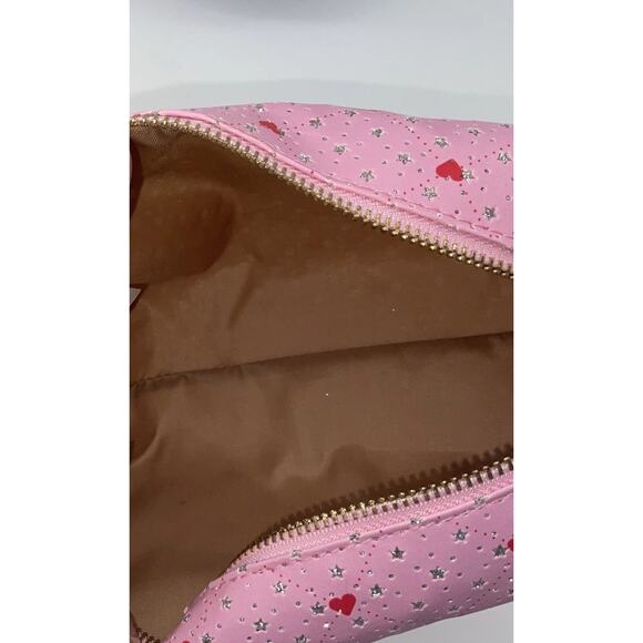 NWT Pink Hearts Boxy Makeup Cosmetic Bag by Blush Crush - Picture 6 of 9